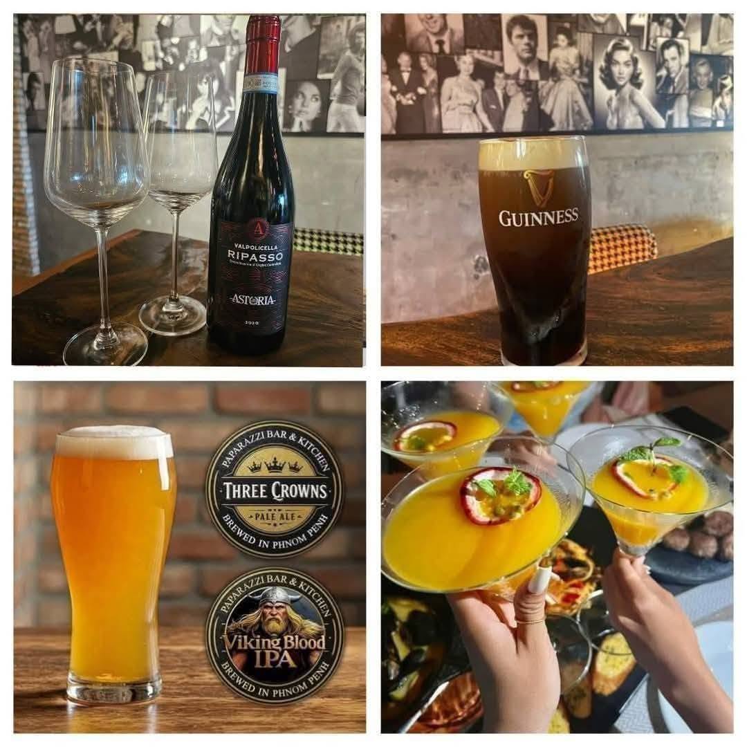 wine, Guinness, Viking Blood IPA, cocktails with branding